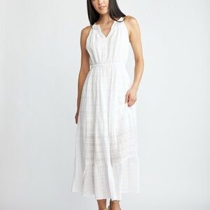 Self Contrast Malibu White Sleeveless Maxi Dress